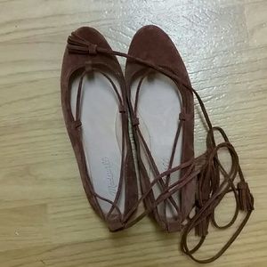 Madewell Inga Canterbury red Tassel Ballet Flats